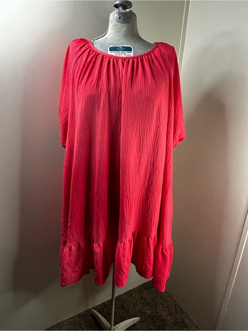 New Pink Dress w/Ruffle Hem